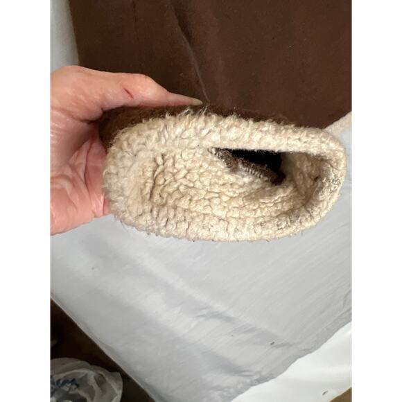 Kuhl size M jacket brown/cream zip up hooded soft cozy **flaws see photos - Picture 3 of 10